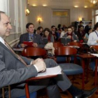 El subgobernador del Banco de España, Javier Ariztegui, en el seminario de la UIMP.