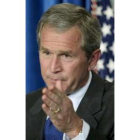 El presidente Bush, ayer en una rueda de prensa
