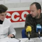 Patricia González e Ignacio Fernández, durante la rueda de prensa que ofrecieron