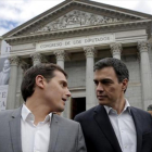 Albert Rivera y Pedro Sánchez, el pasado 21 de abril.