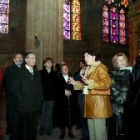 La delegación de Braganza  durante la visita que realizó ayer a la Catedral de León