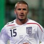 Beckham durante un partido con la selección inglesa