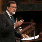 El presidente Rajoy durante su intervención esta mañana.