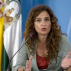 La consejera andaluza de Salud, María Jesús Montero, ayer durante la rueda de prensa.