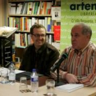 Luis Artigue y Alfonso García, durante el acto de presentación de la obra