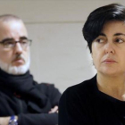 Rosario Porto y Alfonso Basterra, en una de las sesiones del juicio, el pasado 1 de octubre.
