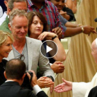 Sting asiste a la audiencia del Papa en el Vaticano. /