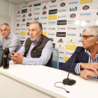 Balbino, Eulate, Silvano y Eduardo, en la rueda de prensa de los veteranos. SDP