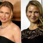 La actriz Renée Zellweger a la izquierda, antes y después, irreconocible, en su reaparición en una fiesta de la revista 'Elle'