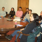 Alumnos del seminario Abanca-Mucaf, en la sede territorial. DL
