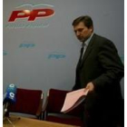 Raúl Valcarce, ayer en la rueda de prensa en la sede del PP