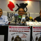 Gallego, Chamorro y Alonso, en la presentación del acto.