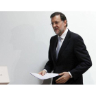 Mariano Rajoy ayer durante su visita a México.