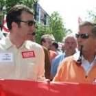 Ángel Hernández y Fermín Carnero, en la marcha de Valladolid