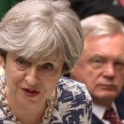 May durante la intervención en que ha explicado su oferta sobre los residentes europeos en el Reino Unido.
