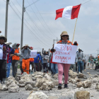 Imagen de una manifestación contra la presidenta peruana. JOSÉ SOTOMAYOR
