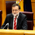 Rajoy presidió la reunión del grupo popular en el Senado. r. p. vieco