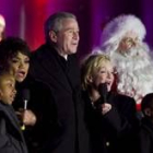 George y Laura Bush asistieron al desfile de paz navideño