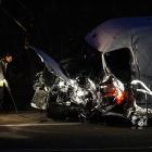 Estado en el que quedó uno de los vehículos tras el accidente.