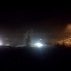 Imagen reciente de la explotación funcionando por la noche. DL