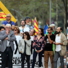 Alcoberro y Marcel Mauri, con las esposas de los ‘Jordis’. ALBIR