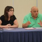 Rebeca Nieto y Miguel Ángel Fernández, ayer. L. DE LA MATA