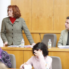 La portavoz de IU, Eloína Terrón (de pie), en el Pleno.