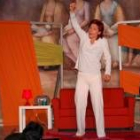 Un momento de la representación teatral en la Casa de Cultura
