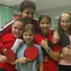 Formación de uno de los equipos de categoría alevín femenino del Gumersindo Azcárate