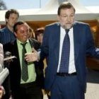 Rajoy habló con los periodistas tras su entrevista con el Rey en La Moncloa