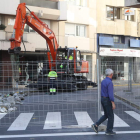 Imagen reciente del comienzo de las obras en la calle Ave María. L. DE LA MATA