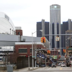 Las sedes de Ford y General Motors, en el centro de Detroit, este miércoles.