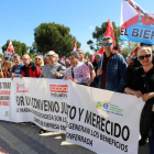 Trabajadores bercianos de Endesa en otra protesta en Madrid. RPV