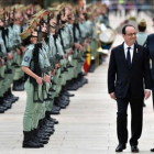 El presidente de Francia, François Hollande, y el presidente del Gobierno, Mariano Rajoy, antes de la cumbre bilateral en Málaga.