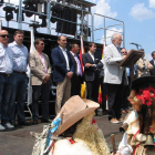 Demetrio Madrid, durante el discurso ofrecido en Truchas, en la fiesta de La Cabrera.