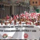 Los trabajadores de Proinserga en una de las manifestaciones de julio, en una imagen de archivo