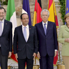 Mariano Rajoy, François Hollande, Mario Monti y Angela Merkel, en una imagen de archivo.