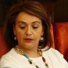 Nuria Lesmes, en un pleno municipal. RAMIRO