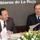 El presidente de La Rioja, Pedro Sanz, y el de Castilla y León, Herrera