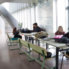 Universitarios leoneses en la Facultad de Educación, en el Campus de Vegazana.