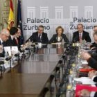 Blanco, Salgado y Sebastián, en una de las reuniones de Zurbano, en una imagen de archivo.
