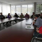 Los promotores de la comercialización de vacuno Montañas de León, en una reunión reciente