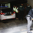 Entrada en los juzgados de Guadalajara del coche en el que se trasladó a François Nogueira. P. ZAMORA