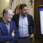 El concejal de Urbanismo, Manuel Saravia y Óscar Puente. GALLEGO