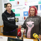 Bea Pacheco, en su presentación como nueva entrenadora del Pajariel Bembibre. L. DE LA MATA