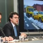 José Antonio de Santiago Juárez y Alfonso Fernández Mañueco, ayer en la presentación de la campaña