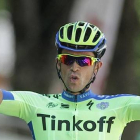Alberto Contador, a su paso por la meta tras conquistar la Ruta del Sur.
