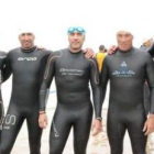 Leoneses que finalizaron la prueba de triatlón.