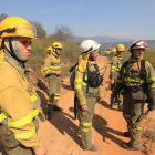 Un grupo de trabajadores de las brigadas forestales antiincendios de la Junta de Castilla y León. L. DE LA MATA