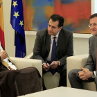 El príncipe Salman bin Abdulaziz Al-Saud, en su encuentro con Mariano Rajoy.